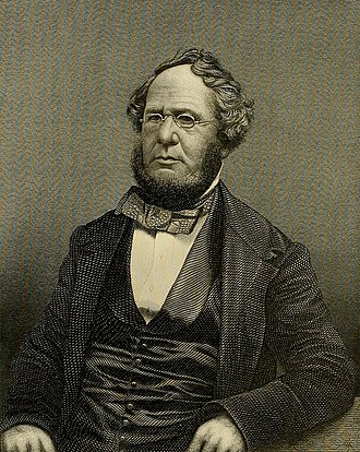 Engraved portrait of Henry Rowe Schoolcraft, the American explorer who named Lake Itasca in 1832.